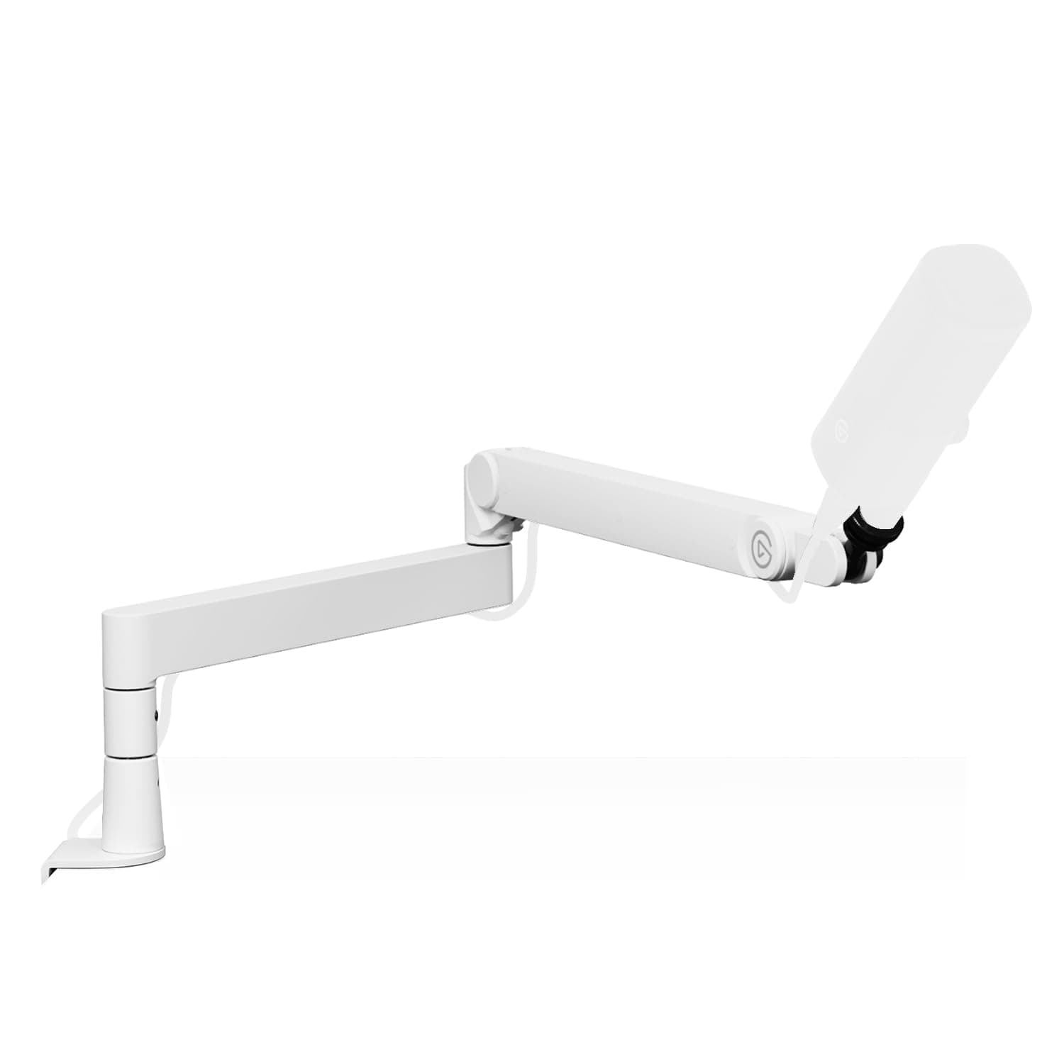 Wave Mic Arm Pro White - 360° Rotatable Low Profile Gas Spring Microphone Arm, Works Mics/Shure SM7B/HyperX QuadCast/Rode/Blue Yeti & More – for Broadcasting/Podcasting/Streaming