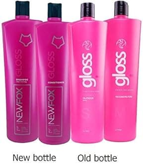 Fox Gloss Brazilian Keratin Treatment 2L | Progressive Brush | Straightening & Smoothing System | Volume Reducer | 100% Straight Hair | Frizz Free