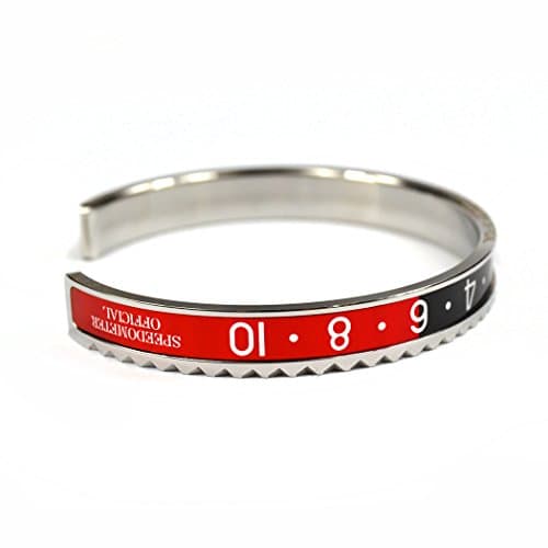 Fashion loft Marine Dial Steel Speedometer Bangle Inspired by Watch Bezel Submariner
