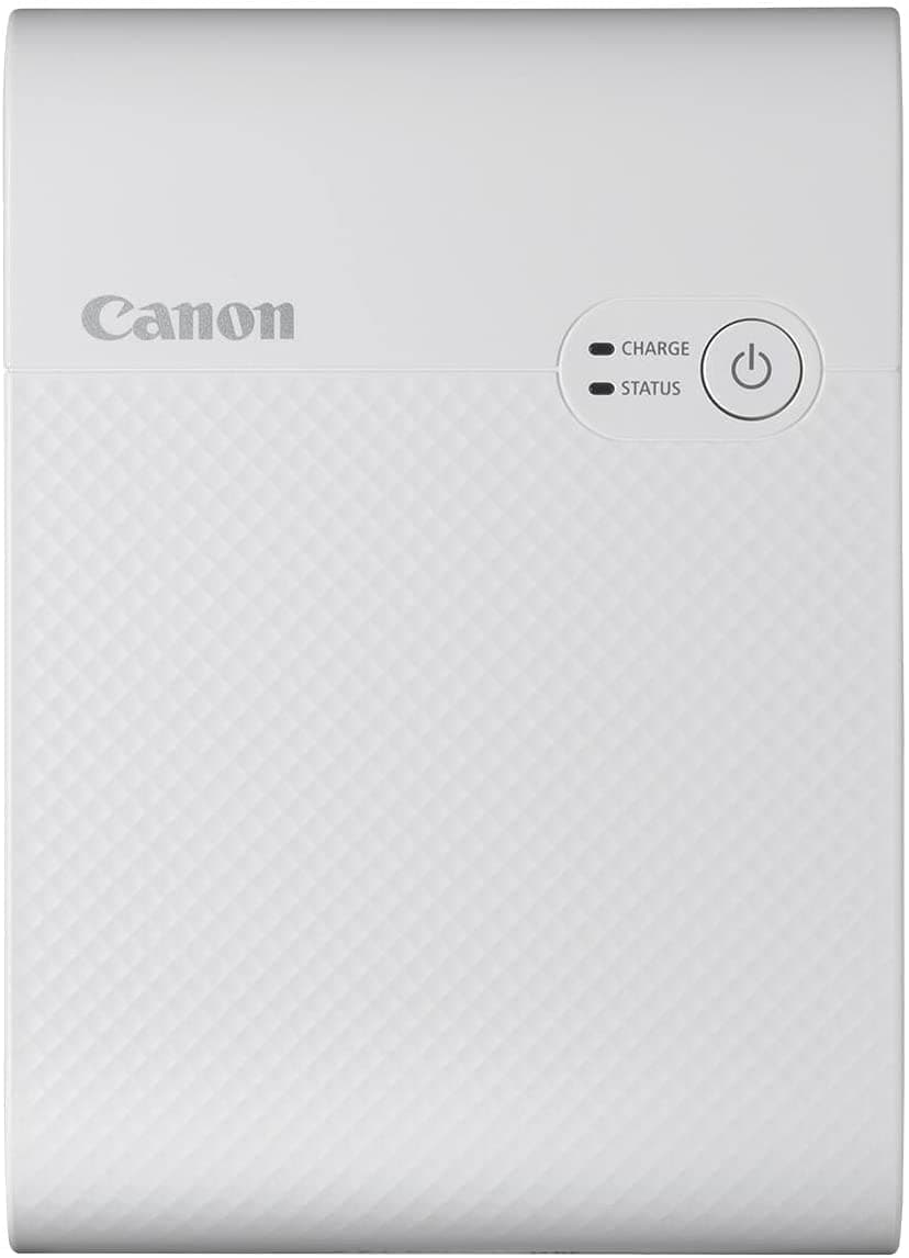 Canon SELPHY Square QX10 Portable Photo Printer, Wi-Fi Connectivity, USB Charging, Dye Sublimation Printing, 100 Year Print Life, Square Photo Paper, SELPHY Photo Layout App INTL Model (White)