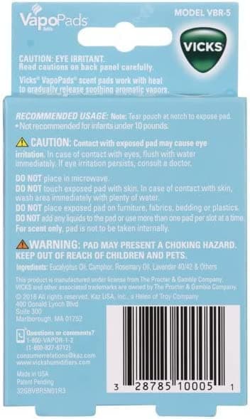 Vicks Vapopads Refill Pads Rosemary and Lavender Scent - 6 Ct