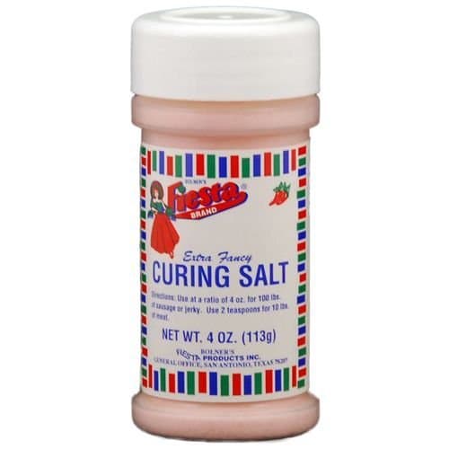 Bolners Fiesta Curing Salt for Jerky Sausages or Smoking Meats. Can Cure Up To 100 Lbs of Meat per 4-Ounce Bottle
