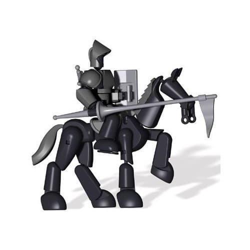 Stikfas Omega Male Armored Knight w/ Stallion by Stikfas