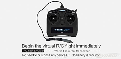 Detrum Dynam 2.4G 8CH 2.4GHz 8-Channel FMS USB RC Flight Simulator DTM-U001