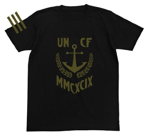 Space Battleship Yamato 2199 United Nations Space Command T-shirt Black Size: M (japan import)