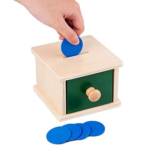 NONTAIL Weide Montessori Infant Coin Box Preschool Learning