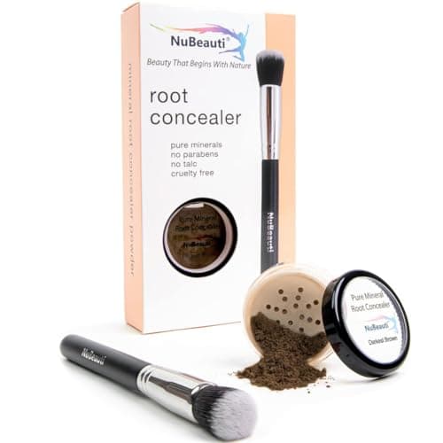 Hair Root Touch Up Powder - Darkest Brown - 11 True-to-Nature Root Concealer Shades - Longer-Lasting, Easy Hairline Shading with Clean Ingredients - With Brush