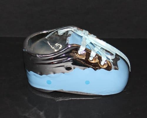"It's a Boy" Blue Baby Shoe - Keepsake - Party Favor - Nursery Deco (set of 6)
