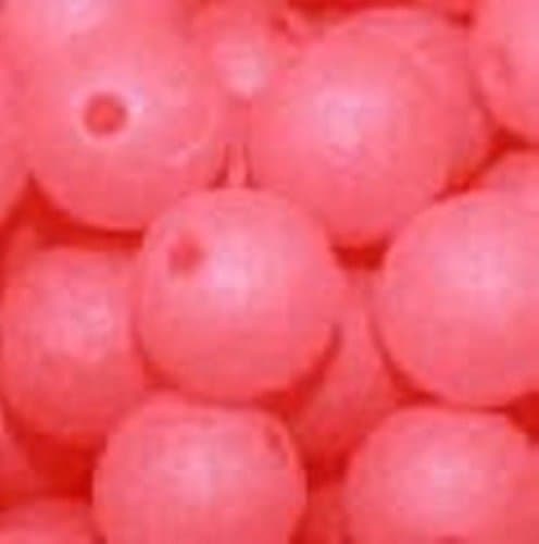 Troutbeads Glowbeadz 10mm Pink Glow Fishing Bait Beads Package of 15