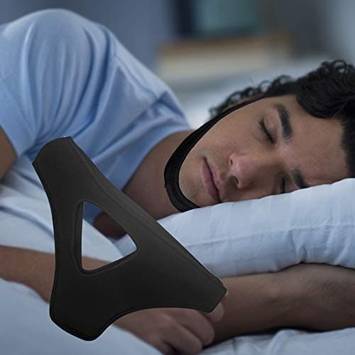 Anti Snoring Chin Strap Device - Advanced Snoring Solution Scientifically Designed - Adjustable Snore Reducing Aids for Men & Women (Black)
