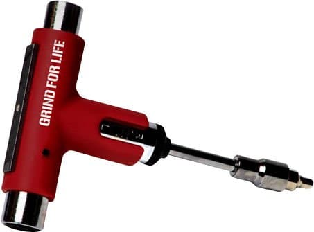 Silver Skateboard Tool: Grind For Life
