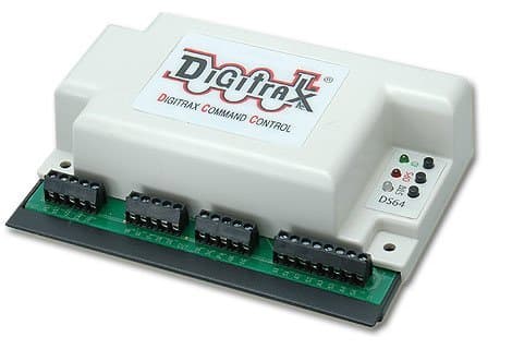 Digitrax DS64 DCC Stationary Decoder, 4 Turnouts by "DIGITRAX, INC."