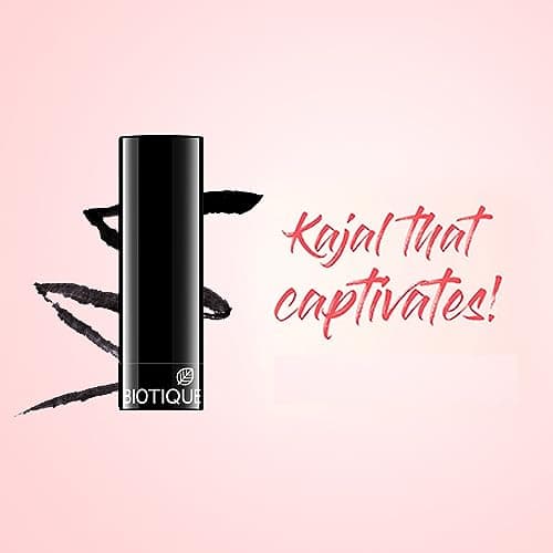 Biotique Matte Bio Kajal Nourishing and Conditioning Eye Kaajal with Almond Oil, 3gm, Black