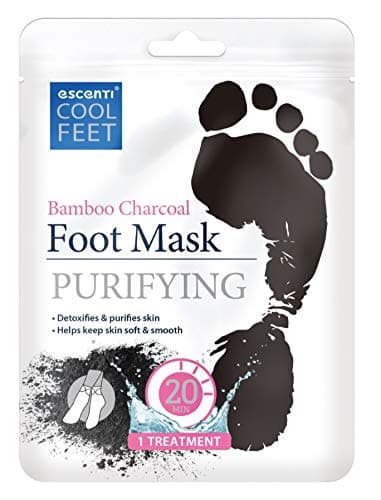 Escenti Bamboo Charcoal Purifying Foot Mask One 20 Minute Treatment