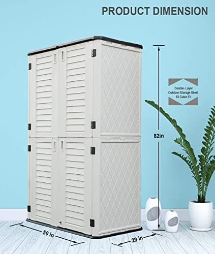 HOMSPARK Vertical Storage Shed