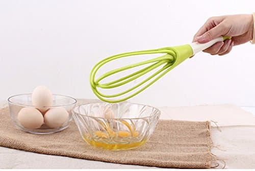 JERN 2-in-1 Twist Silicone Whisk Multifunction Egg Beater Foldable Milk and Egg Blender Balloon and Flat Whisk