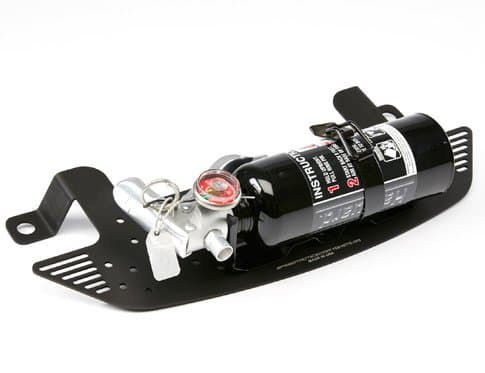 SpeedTactics Chevy Corvette C7 Series fire Extinguisher Bracket for All Models with Halguard Clean Agent 1.5lb fire Extinguisher Black