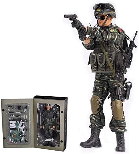 1/6 Soldier Action Figure Model, Realistic Army Military Police Soldier Model Set with Accessories Collection Toys