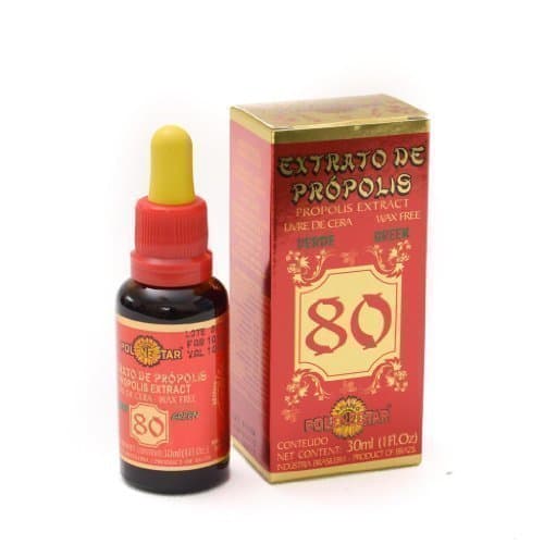 Case of 24 Units of Polenectar Brazil Premium Bee Green Propolis Anti-Bacterial Extract WF80 Wax Free 80 30ml by JLBrazil