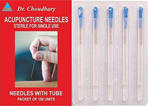 Acupuncture / Dry Needles Physio Therapy Tube Pck100- (1.5''/.25x40mm) (acupin needles)