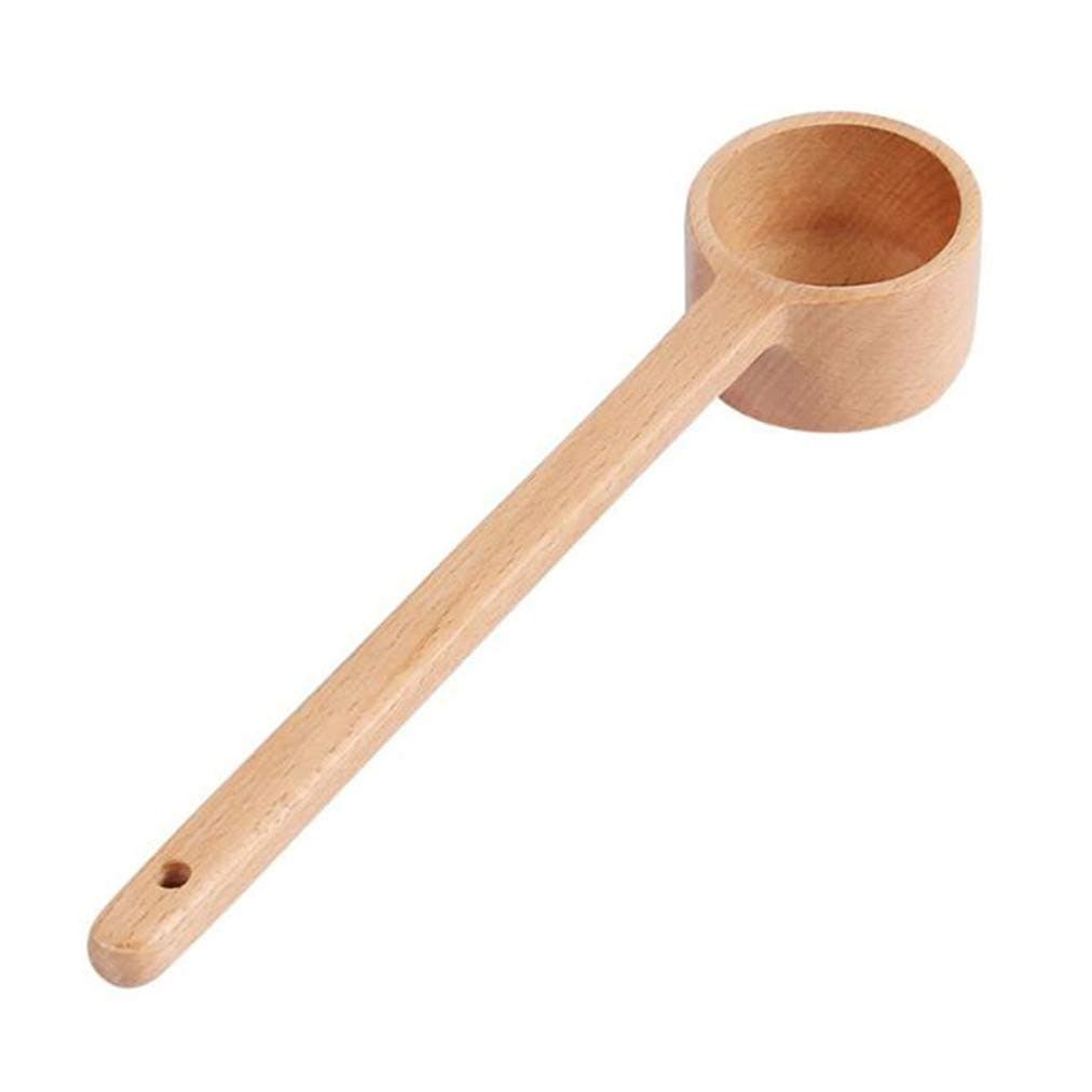 Sevenfly Wooden Coffee Scoop Tablespoon Measure Spoon for Ground Beans, Coffee Beans and Loose Tea,Large