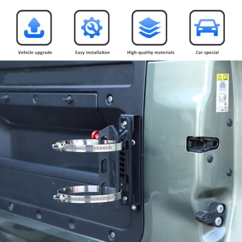 Aluminum Adjustable Roll Bar Fire Extinguisher Mount Bottle Holder Bracket For Land Rover Defender Quick Release Fire Extinguisher Bracket 90 110 130 2020-2023