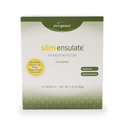 SlimGenics Slim-Ensulate | Essential Soluble Fiber Supplement - Prebiotic Powder Supports Bowel Health and Immune Function – Inulin Fiber with Key Vitamins to Enhance Weight Loss (30 Count)