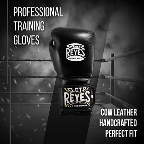 CLETO REYES Training Gloves with Velcro Closure for Man and Women (16oz, Black)