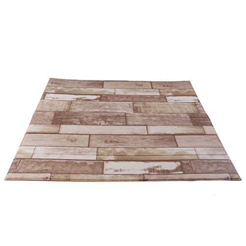 Rustic Faux Wood Wall Panels - 4 Pack, Brown, 3D Peel and Stick Foam Wood Wall Panels