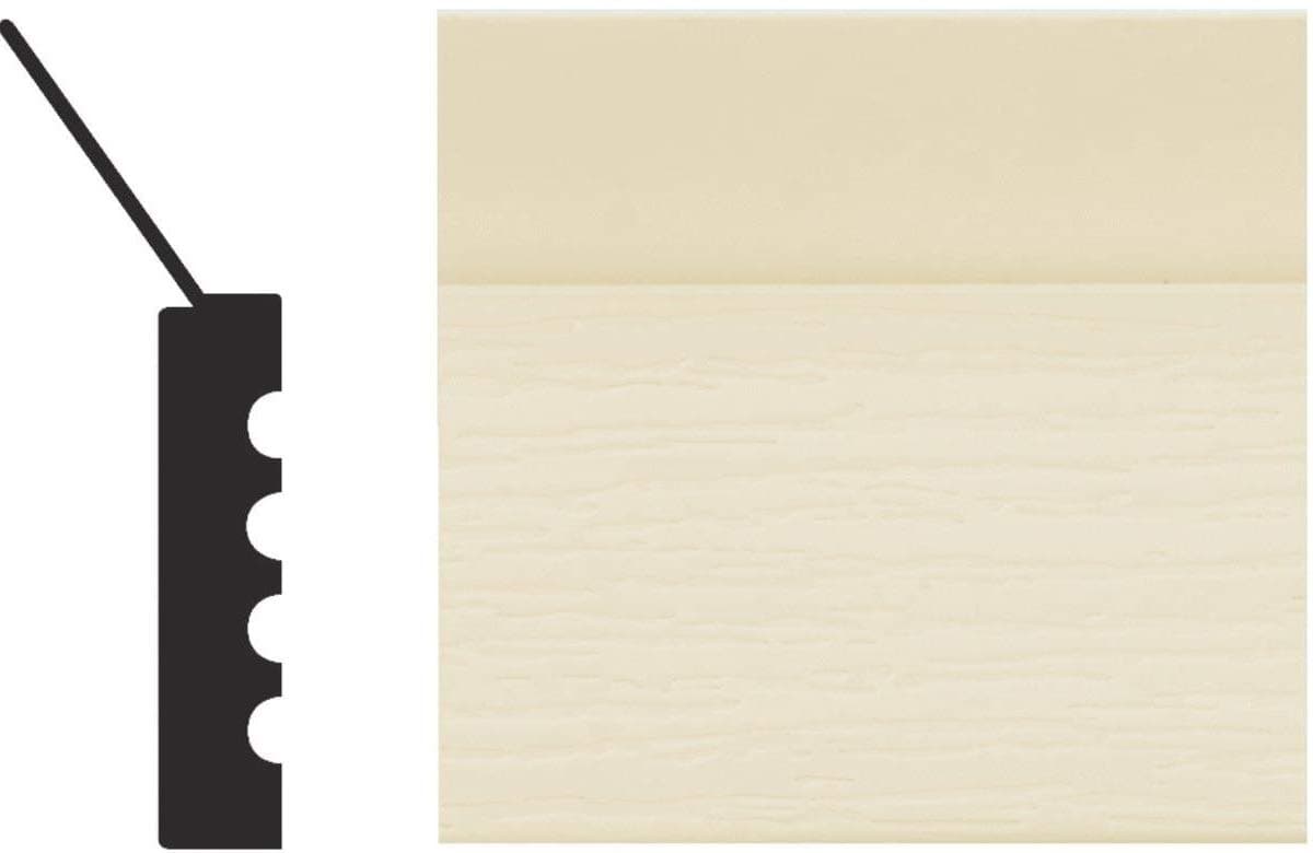 Royal Mouldings 2149 7/16 in. x 2 in. x 84 in. PVC Almond Garage Door Stop Moulding
