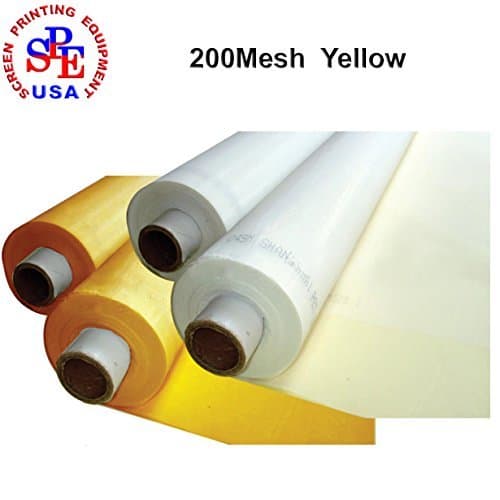 3 Yards 200 Mesh Yellow Color Count Silk Screen Printing Mesh Fabric Polyester Material by Screen Printing Consumables