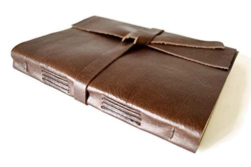 Personalized Leather Sketchbook Unlined Journal, Artist Drawing Book, Drawing Sketchbook, Personalized Leather Gift, Chocolate Brown Leather Book with Blank Pages, 6x8