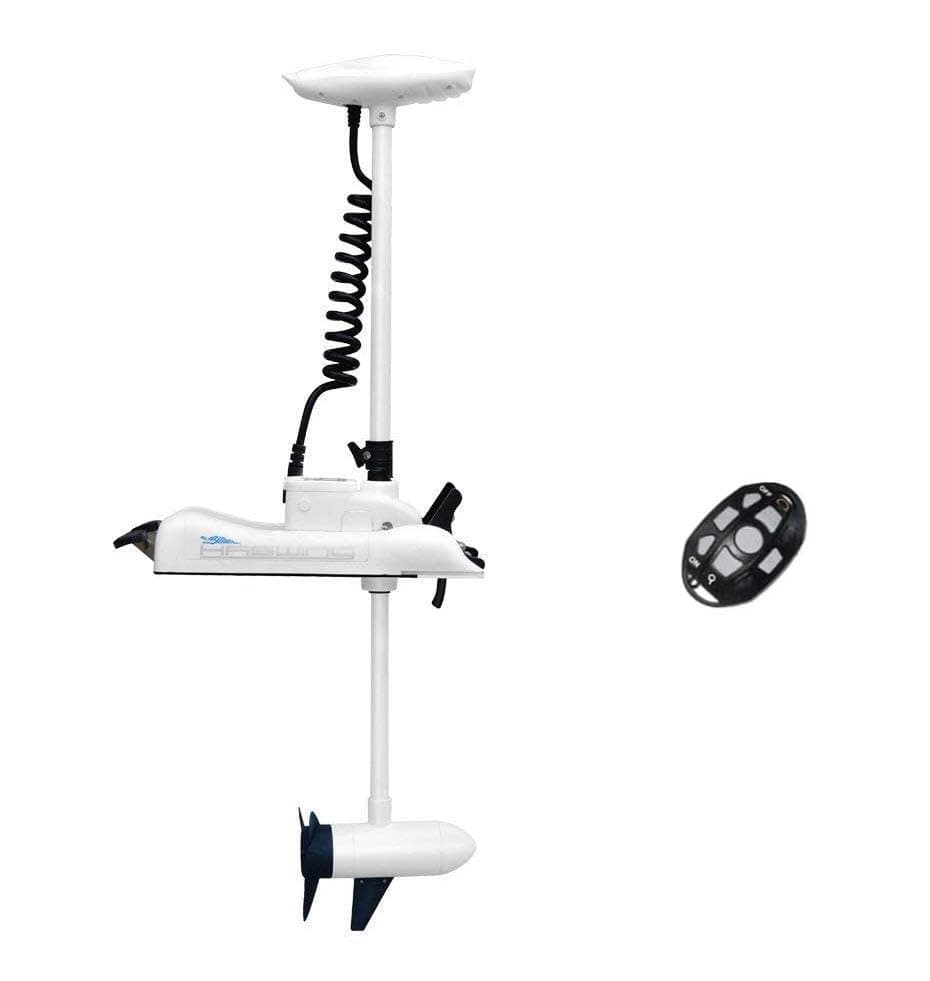 AQUOS Haswing CaymanB Bow Mount Electric Trolling Motor with Wireless Remote- 55 Lb. Thrust, 48in. Shaft, Saltwater & Freshwater