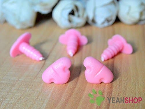 15mm Pink  Cat  Nose/Safety Nose/Plastic Nose - 25pcs