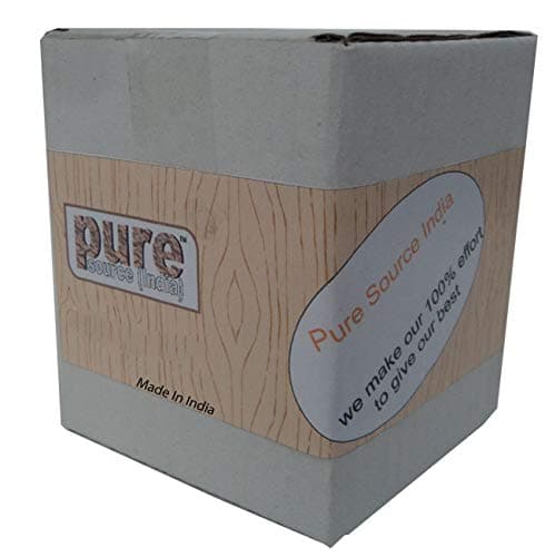 Pure Source India Premium Solid Brass Tea Cup and Saucer – 2 Sets, Gold, 130ml