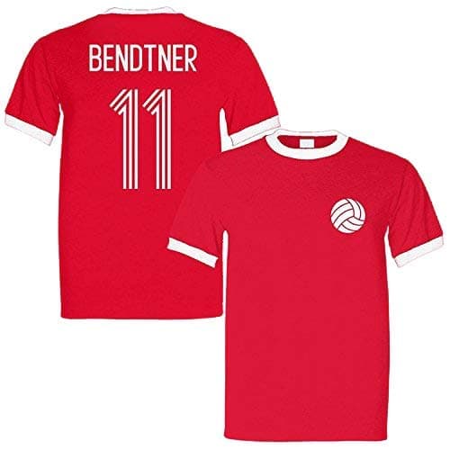 Sporting Empire Nicklas Bendtner 11 Denmark Legend Ringer Retro T-Shirt Red/White