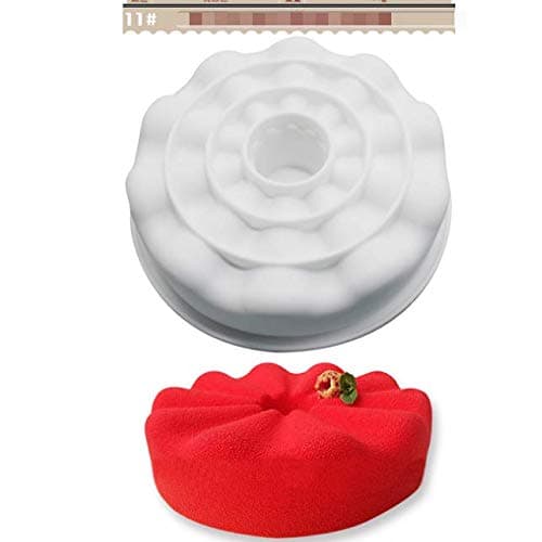 1 pcs 3D silicone cake mold white color, baking mold, mousse chiffon pastry cakes, pan, biscuit, candy, ice cream, jelly, brownie, cookie