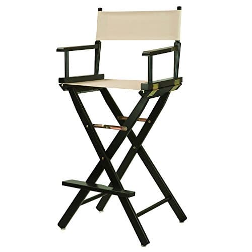 Casual Home 30" Director's Chair Black Frame-with Wheat Canvas, Bar Height