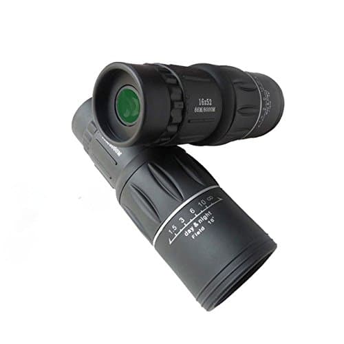 Duoduo888 Black 16x52 Dual Focus Day and Night Vision Monocular Telescope Optics Zoom Pocket Scope