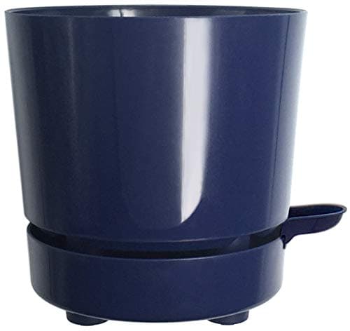 6" Self Watering + Self Aerating + High Drainage, Deep Reservoir Round Planter Pot, Maintains Healthy Roots, for Indoor & Outdoor & Windowsill Gardens (Blue)