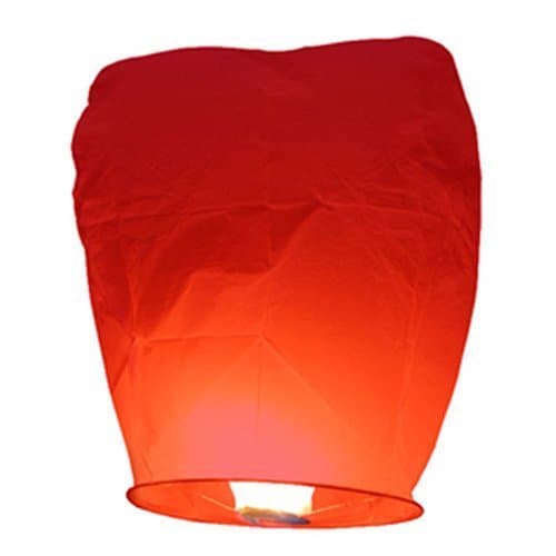 LumaBase Party Event Festive Lighting Sky Lanterns Red 4ct by JH Specialties Inc.