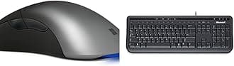 Microsoft NGX-00012 Intellimouse Pro - Black Shadow & Wired Keyboard 600, UK Layout - Black