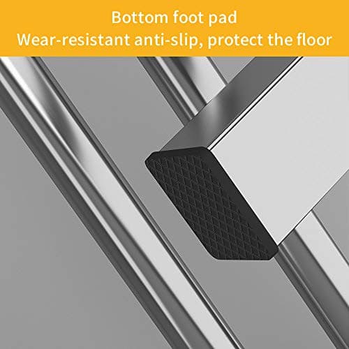 UDEAR Garment Rack Freestanding Hanger Double Rods Multi-functional Bedroom Stainless Steel Clothing Rack, Silver