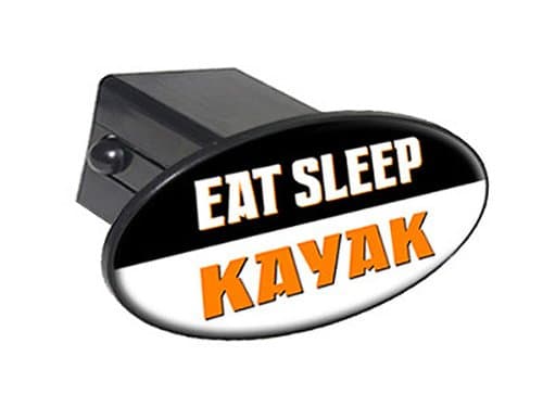 Eat Sleep Kayak - 2" Tow Trailer Hitch Cover Plug Insert