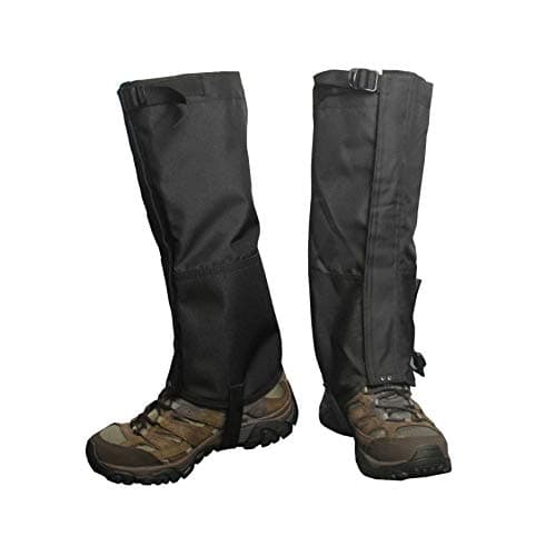 Frelaxy Leg Gaiters 900D Ultra Strong Waterproof Hiking Gaiters Snow Boot Gaiters Anti-Tear Oxford Fabric for Outdoor Walking Hunting Motorcycle for Men & Women (Jet Black, S)