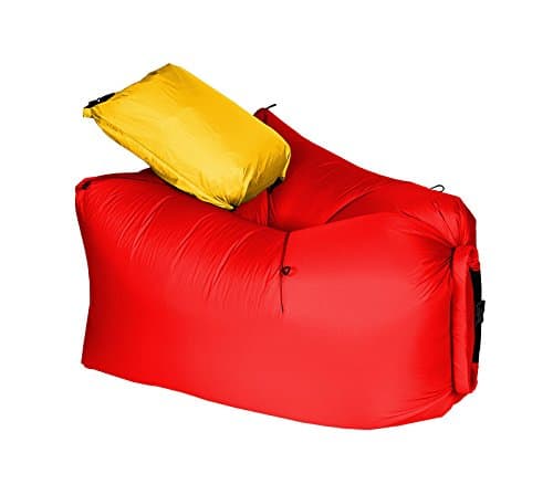 LayBag Rocca - Inflatable Air Lounge Chair - Ultra lightweight and Super Strong Ripstop Nylon Air Chair - Easily Inflatable and Extremely Comfortable Outdoor Seat for Camping, Hiking, and Traveling