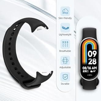 Ainiv Strap Replacement Compatible with Xiaomi Mi Band 7/Mi Band 6/Mi Band 5/Mi Band 4/Mi Band 3, 1/2/3/20pcs Silicone/Knitted/Stainless Steel Replacement Watchband Adjustable Sports Strap