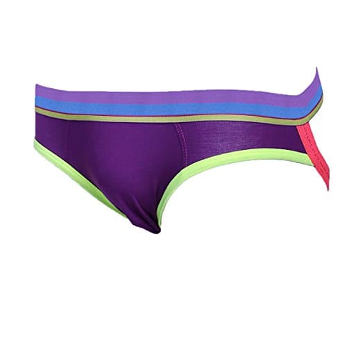 StMelody Fashion New Sexy Underwear, Men's Sexy Underwear, Modal Men's Underwear Low Waist Double Pants Purple-M