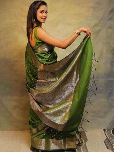 Avantika Fashion Women's Kanjivaram Soft Pure Silk Banarasi Sarees With Blouse Piece