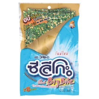 Seleco BigBite : Crispy Roasted Seaweed with Crispy Fish Jerky crumb 20g 5Sheets (Product of Thailand) Jc25300430